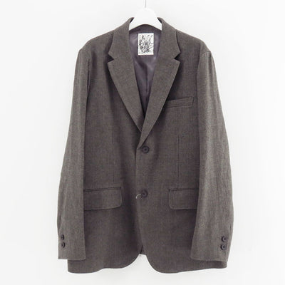 【i am dork/アイアムドーク】<br>ウールリネンカシミアヘリンボーンブレザー <br>DO25AW03
