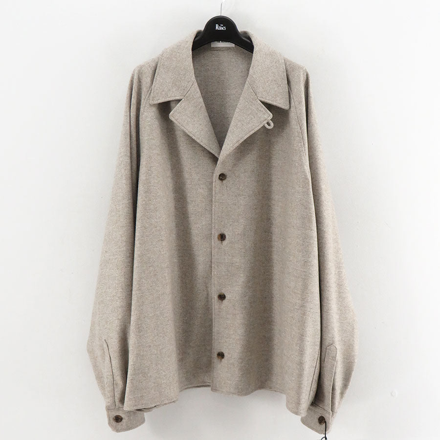 THE RERACS リラクス　26SS ソリッド ワイド カフス シャツ　新品 THE RERACS/ザ・リラクス】RERACS SHETLAND×RUM SINGLE OPEN COLLAR