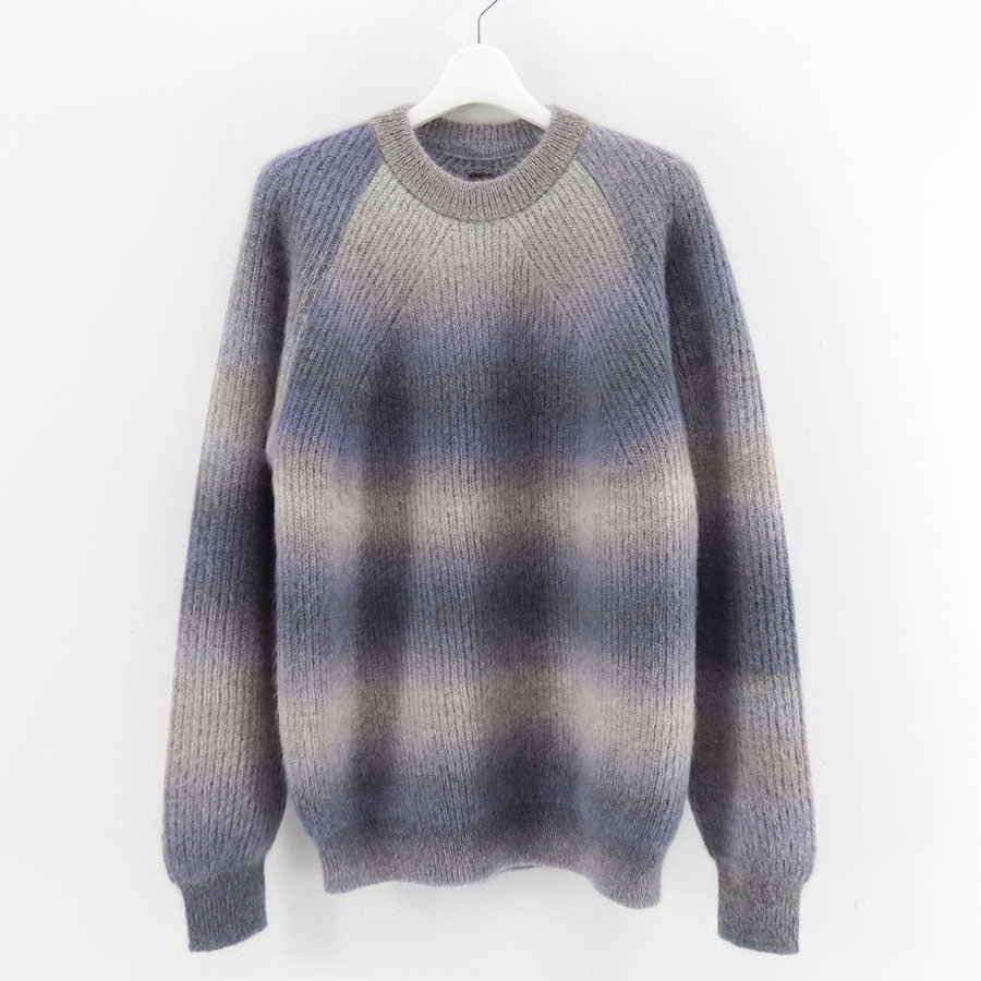 【BATONER/バトナー】<br>MOHAIR KASURI DYE SIGNATURE CREW NECK <br>BN-25FM-069