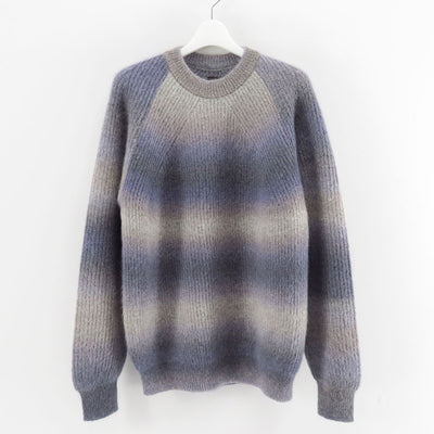 【BATONER/バトナー】<br>MOHAIR KASURI DYE SIGNATURE CREW NECK <br>BN-25FM-069