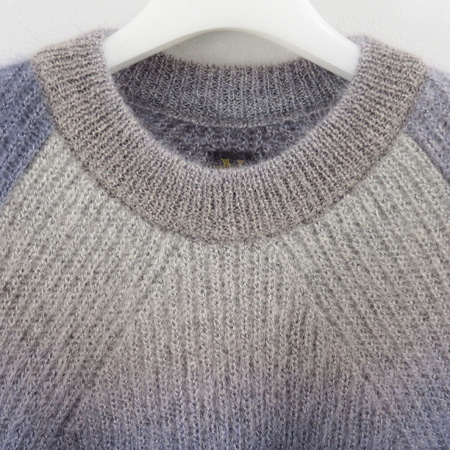 【BATONER/バトナー】<br>MOHAIR KASURI DYE SIGNATURE CREW NECK <br>BN-25FM-069