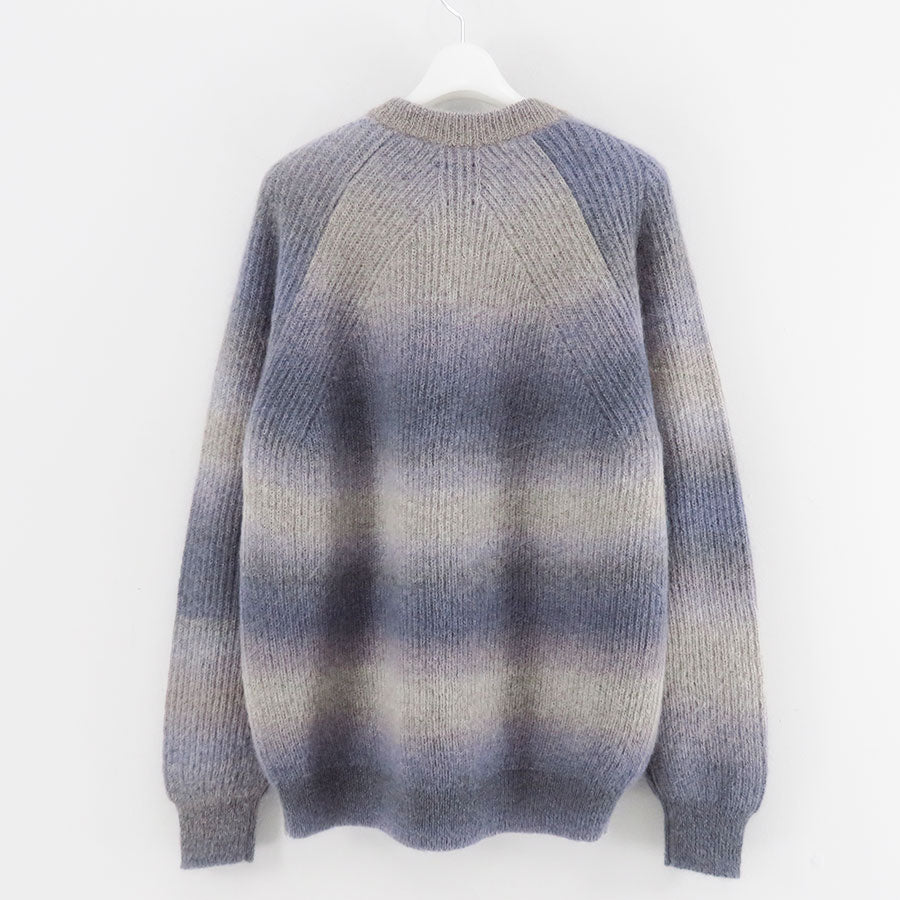 【BATONER/バトナー】<br>MOHAIR KASURI DYE SIGNATURE CREW NECK <br>BN-25FM-069