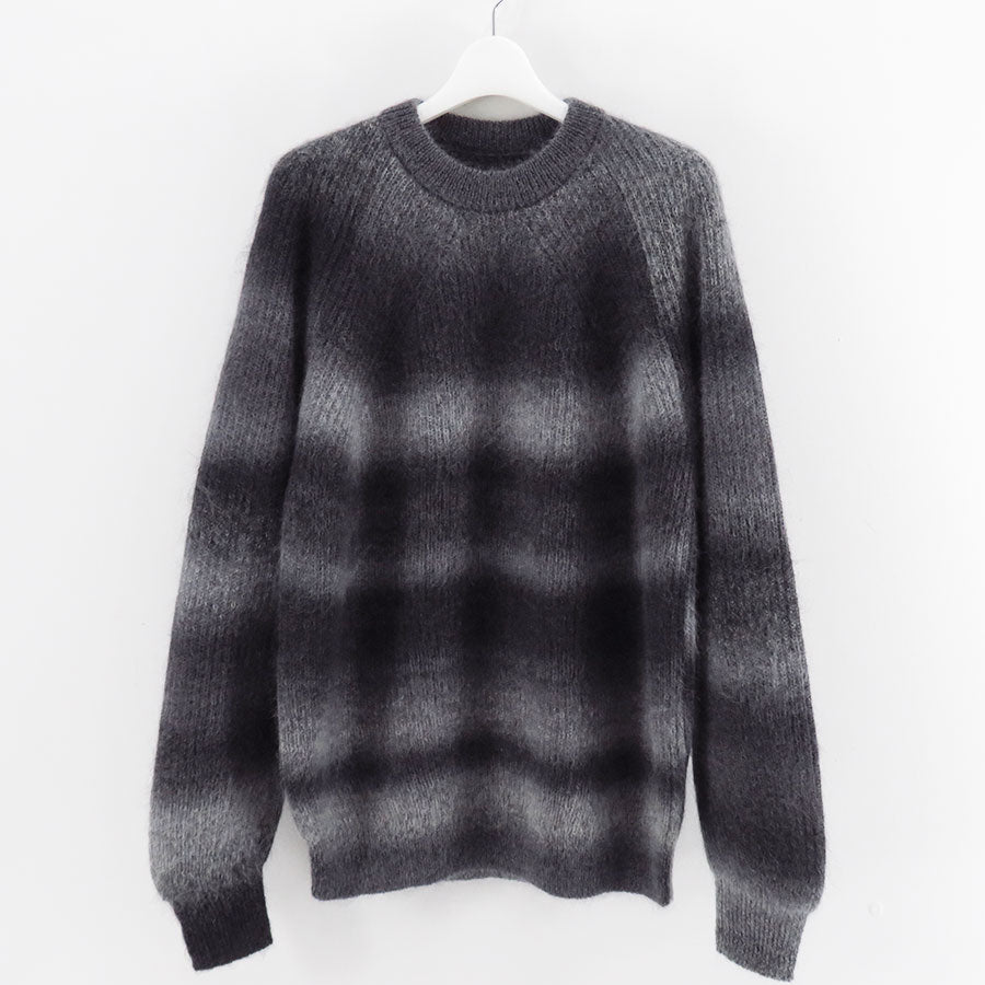 【BATONER/バトナー】<br>MOHAIR KASURI DYE SIGNATURE CREW NECK <br>BN-25FM-069