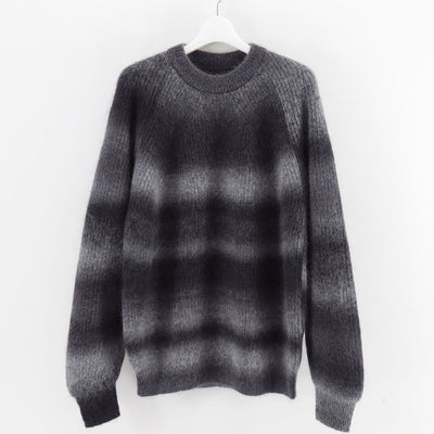 【BATONER/バトナー】<br>MOHAIR KASURI DYE SIGNATURE CREW NECK <br>BN-25FM-069