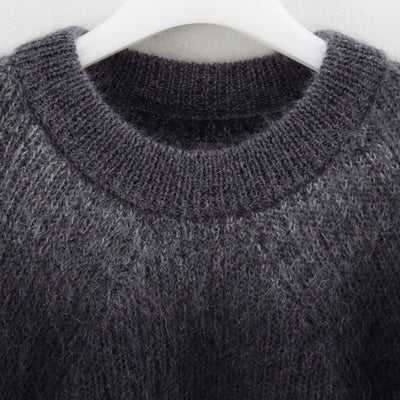 【BATONER/バトナー】<br>MOHAIR KASURI DYE SIGNATURE CREW NECK <br>BN-25FM-069