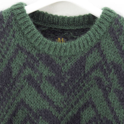 【BATONER/バトナー】<br>SNOW MOUNTAIN JACQUARD CREW NECK <br>BN-25FM-074