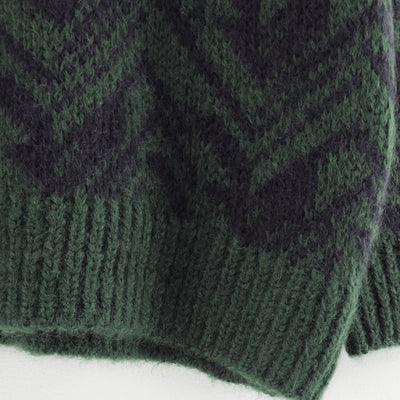 【BATONER/バトナー】<br>SNOW MOUNTAIN JACQUARD CREW NECK <br>BN-25FM-074