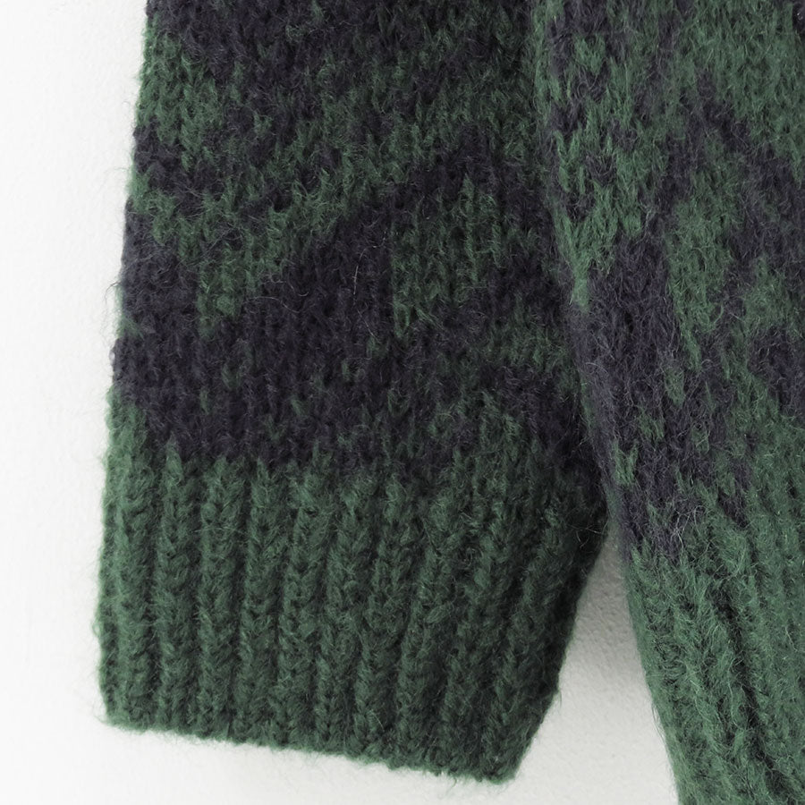 【BATONER/バトナー】<br>SNOW MOUNTAIN JACQUARD CREW NECK <br>BN-25FM-074