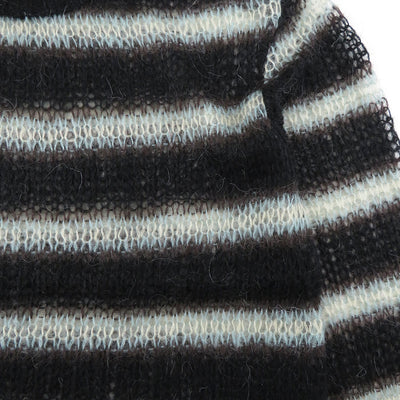 【SUGARHILL/シュガーヒル】<br>MOHAIR STRIPE PULLOVER <br>2411300603