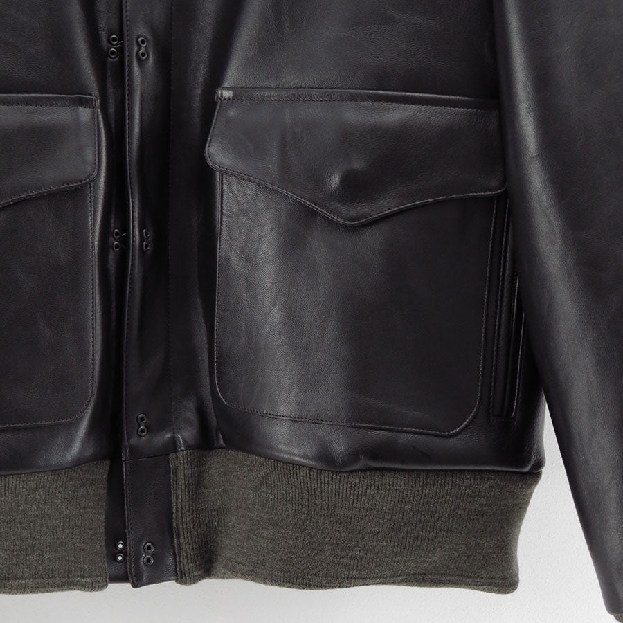 【NICENESS/ナイスネス】<br>MONKMAN / モンクマン (ブラウンコアラムレザー A2ジャケット) <br>NN-0502B16