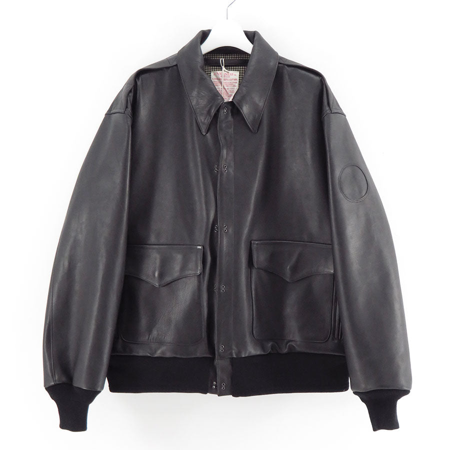 【NICENESS/ナイスネス】<br>RUSSELL / ラッセル (オイルドカーフレザー A2ジャケット) <br>NN-0201B16