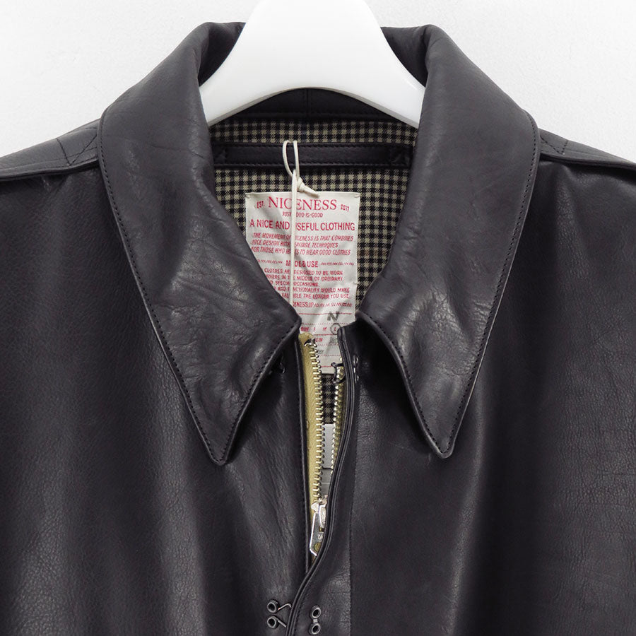 【NICENESS/ナイスネス】<br>RUSSELL / ラッセル (オイルドカーフレザー A2ジャケット) <br>NN-0201B16