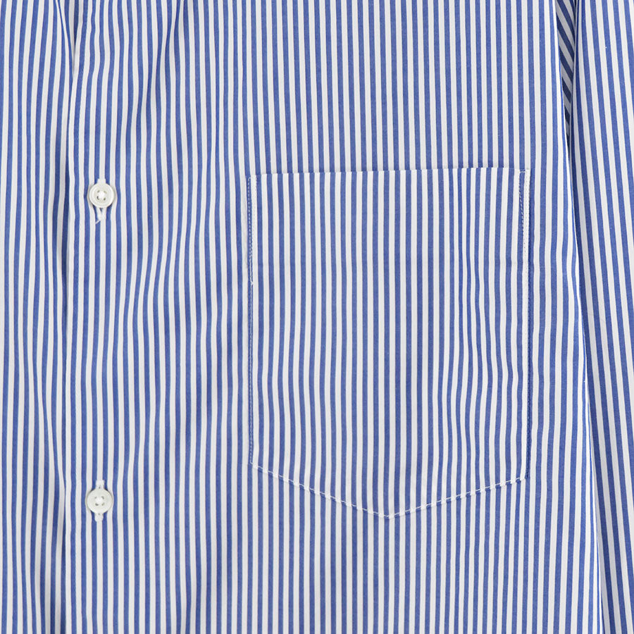 【Graphpaper/グラフペーパー】<br>Broad Stripe L/S Oversized Regular Collar Shirt <br>GM254-50022STB