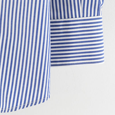 【Graphpaper/グラフペーパー】<br>Broad Stripe L/S Oversized Regular Collar Shirt <br>GM254-50022STB