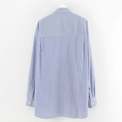 【Graphpaper/グラフペーパー】<br>Broad Stripe L/S Oversized Regular Collar Shirt <br>GM254-50022STB