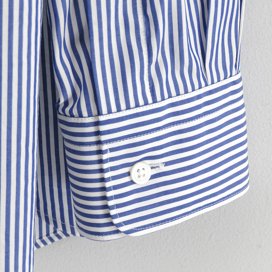 【Graphpaper/グラフペーパー】<br>Broad Stripe L/S Oversized Regular Collar Shirt <br>GM254-50022STB