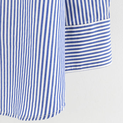 【Graphpaper/グラフペーパー】<br>Broad Stripe L/S Oversized Band Collar Shirt <br>GM254-50023STB