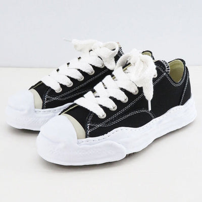 【Maison MIHARA YASUHIRO】<br>"HANK" OG Sole Canvas Low-top Sneaker (BLACK) <br>A05FW702