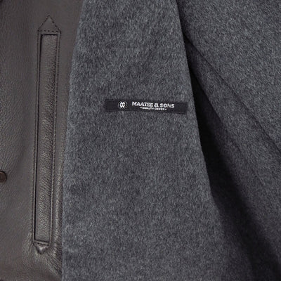 【MAATEE&SONS/マーティーアンドサンズ】<br>LEATHER HALF COAT 裏カシミア <br>MT5303-0703