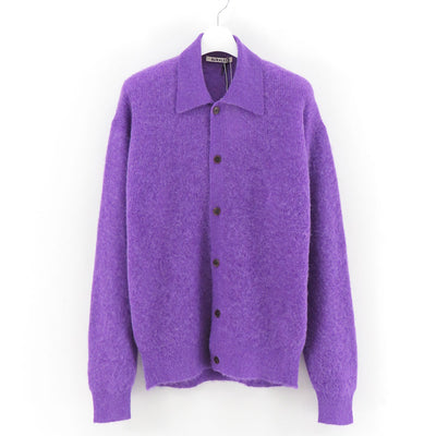 【AURALEE/オーラリー】<br>BABY SURI ALPACA SHEER KNIT SHIRT CARDIGAN <br>A24AC01AK