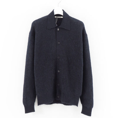 【AURALEE/オーラリー】<br>BABY SURI ALPACA SHEER KNIT SHIRT CARDIGAN <br>A24AC01AK