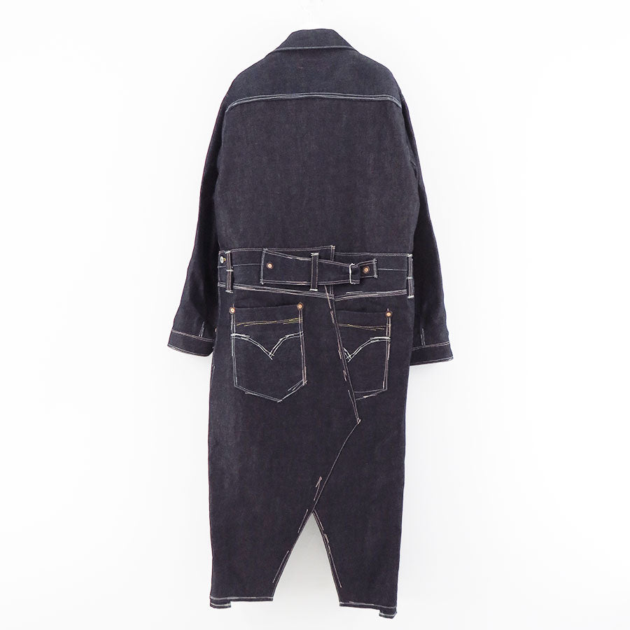 【JUNYA WATANABE MAN】<br>綿麻デニム Levi's Wネームコート <br>WN-C203-051