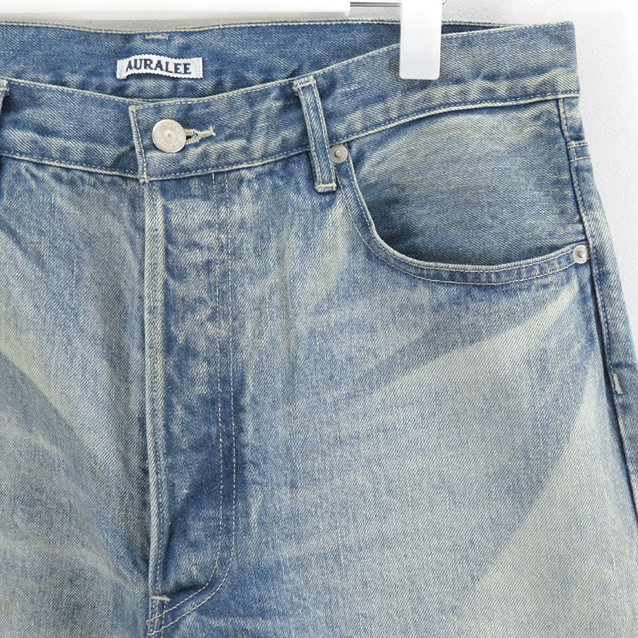 【11/21からポイント10%還元】<br>【AURALEE/オーラリー】<br>SELVEDGE FADED HEAVY DENIM WIDE PANTS <br>A25AP03DH