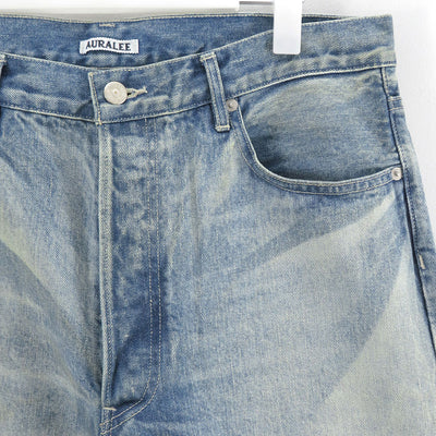 【11/21からポイント10%還元】<br>【AURALEE/オーラリー】<br>SELVEDGE FADED HEAVY DENIM WIDE PANTS <br>A25AP03DH
