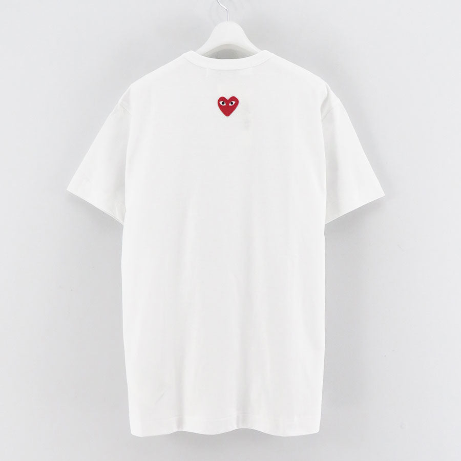 【PLAY COMME des GARCONS】<br>T-SHIRT RED EMBLEM T340 <br>AX-T340-051