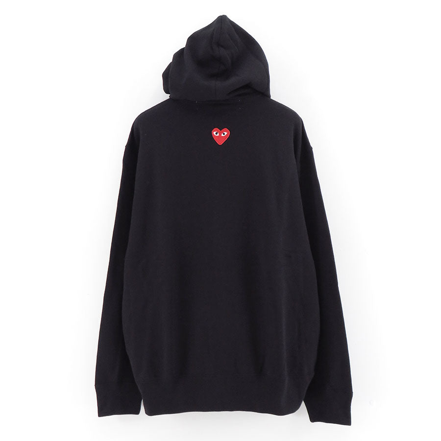 【PLAY COMME des GARCONS】<br>ZIP UP HOODIE RED EMBLEM <br>AX-T342-051