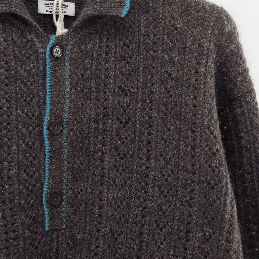 【MAATEE&SONS/マーティーアンドサンズ】<br>MOHAIR CASHEMERE 透かし編み <br>MT5303-0115
