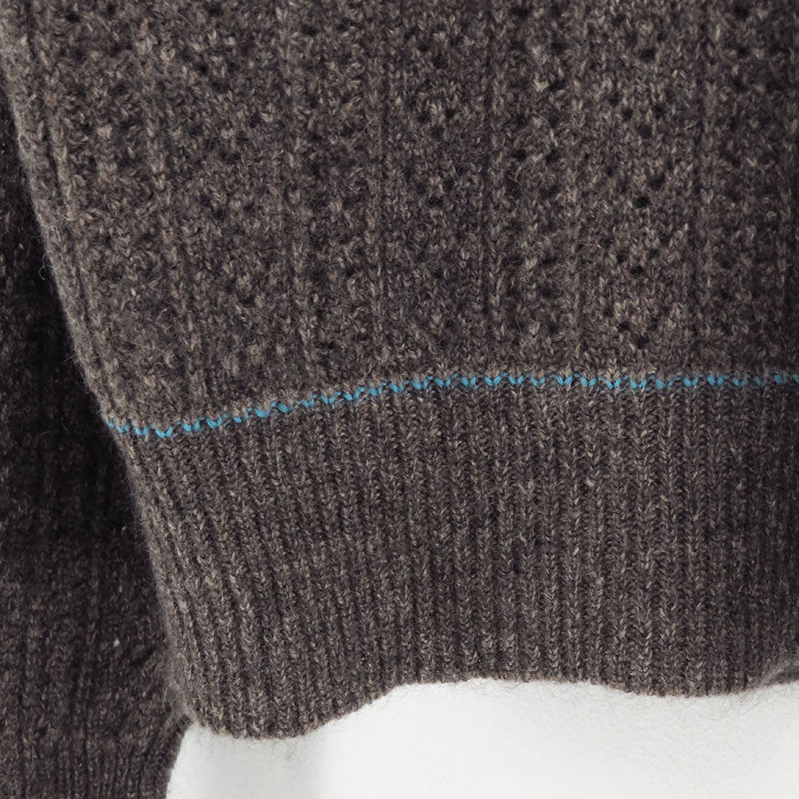 【MAATEE&SONS/マーティーアンドサンズ】<br>MOHAIR CASHEMERE 透かし編み <br>MT5303-0115