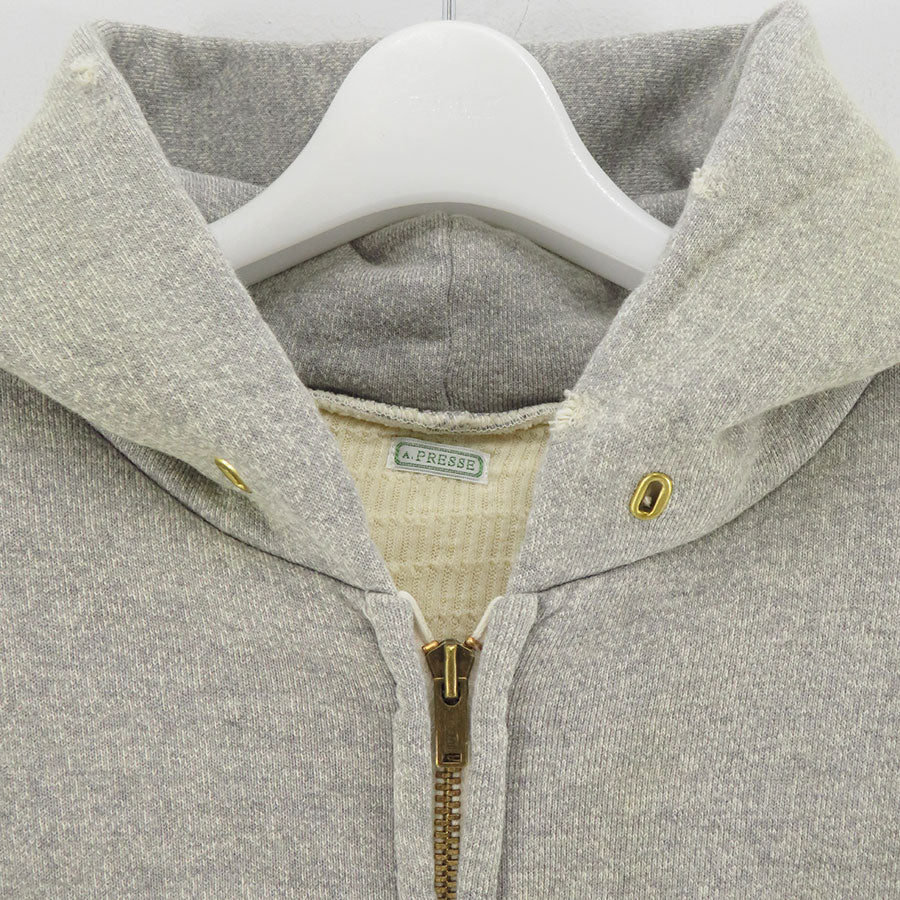 【A.PRESSE/アプレッセ】<br>Vintage Zip Sweat Hoodie <br>24AAP-05-09K