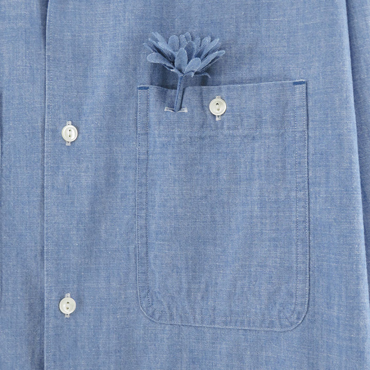 Unlikely/アンライクリー】Unlikely Open Collar Work Chambray