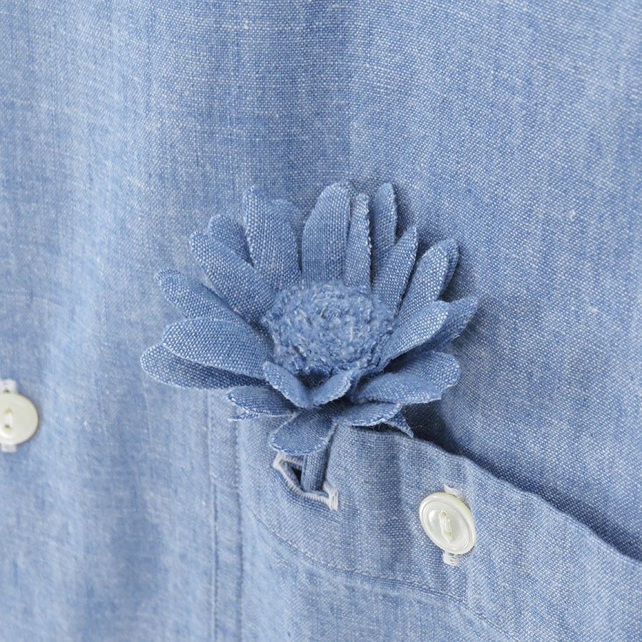 Unlikely/アンライクリー】Unlikely Open Collar Work Chambray