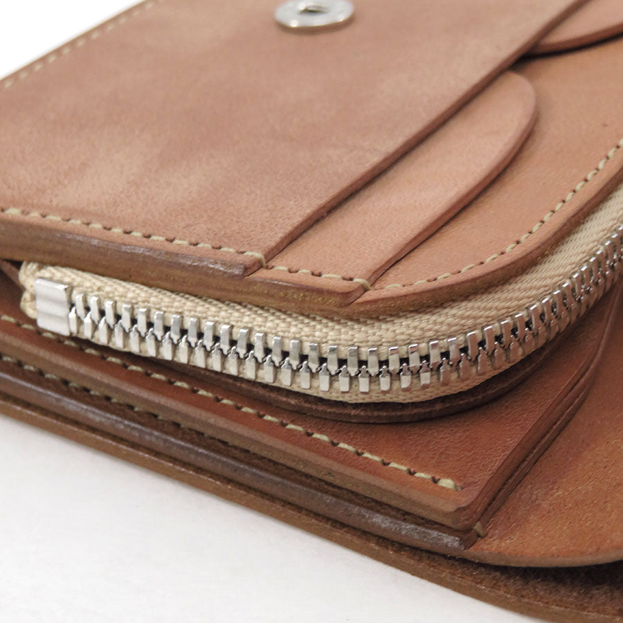 【forme/フォルメ】<br>Short wallet Natural horse butt <br>flp-26