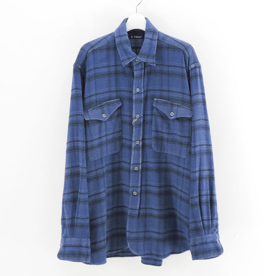 【MAATEE&SONS/マーティーアンドサンズ】<br>CASHEMERE NEL SHIRTS <br>MT5303-0609A