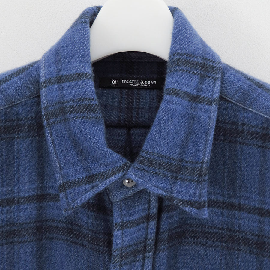 【MAATEE&SONS/マーティーアンドサンズ】<br>CASHEMERE NEL SHIRTS <br>MT5303-0609A
