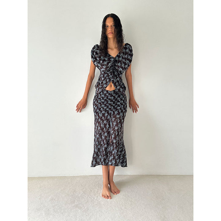VELVET TULLE GATHERED SKIRT – FETICO Official Online Shop