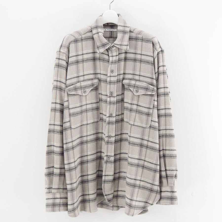 【MAATEE&SONS/マーティーアンドサンズ】<br>CASHEMERE NEL SHIRTS <br>MT5303-0609A