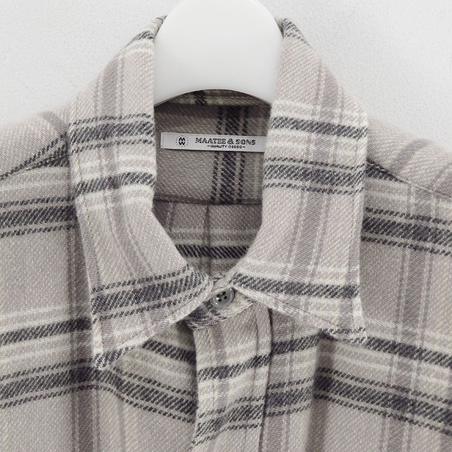 【MAATEE&SONS/マーティーアンドサンズ】<br>CASHEMERE NEL SHIRTS <br>MT5303-0609A