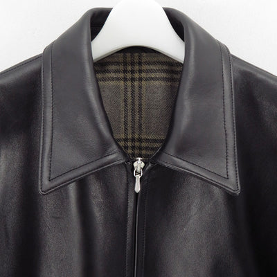 【A.PRESSE/アプレッセ】<br>Leather French Riders Jacket <br>26SAP-01-05