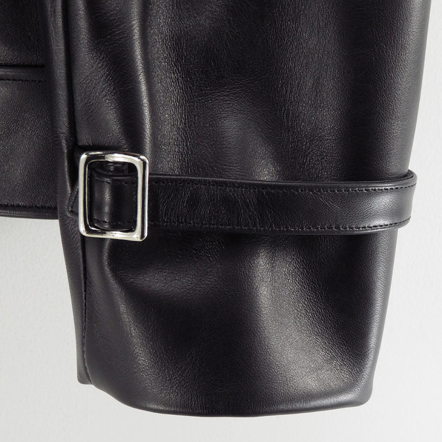 【A.PRESSE/アプレッセ】<br>Leather French Riders Jacket <br>26SAP-01-05