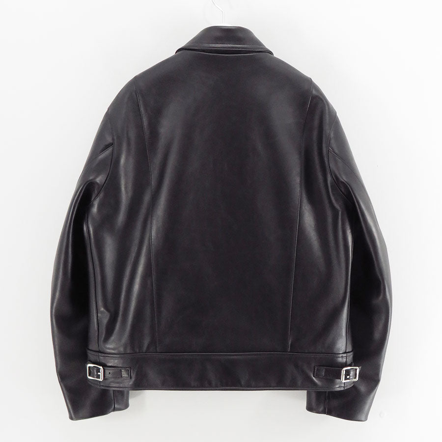 【A.PRESSE/アプレッセ】<br>Leather French Riders Jacket <br>26SAP-01-05