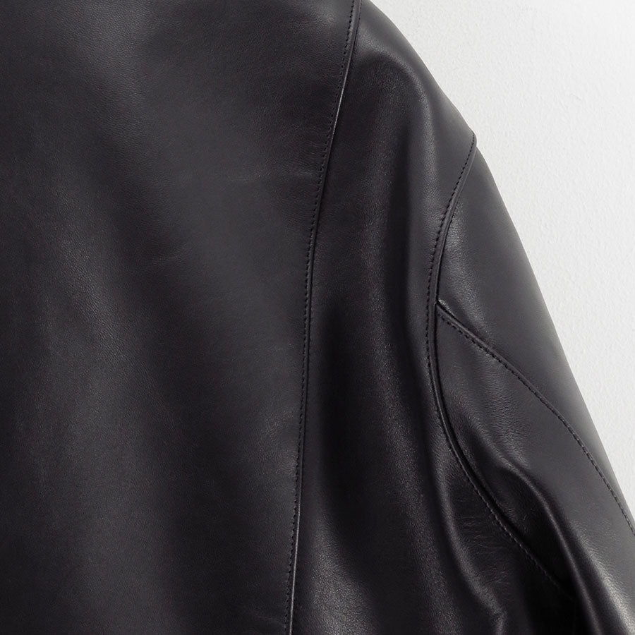 【A.PRESSE/アプレッセ】<br>Leather French Riders Jacket <br>26SAP-01-05