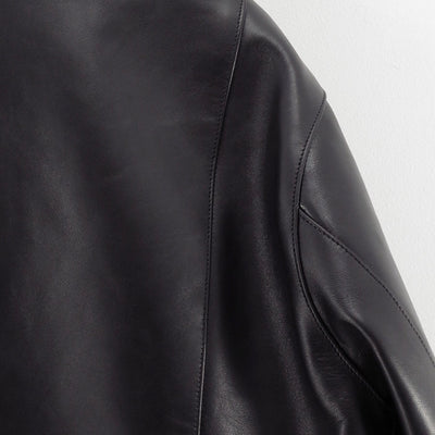 【A.PRESSE/アプレッセ】<br>Leather French Riders Jacket <br>26SAP-01-05