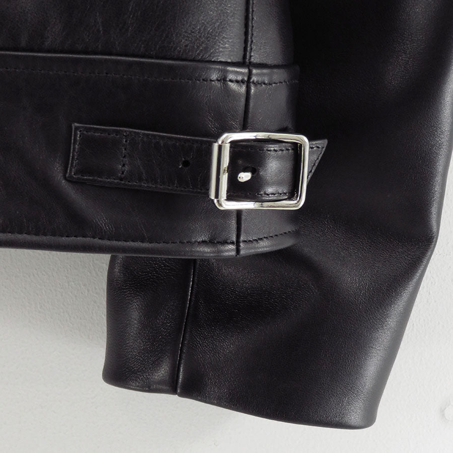 【A.PRESSE/アプレッセ】<br>Leather French Riders Jacket <br>26SAP-01-05