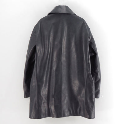 【NICENESS/ナイスネス】<br>L.MCLAGAN / L.マクラガン (ブラウンコアカウレザー 13ボタンピーコート) <br>NN-0401C16