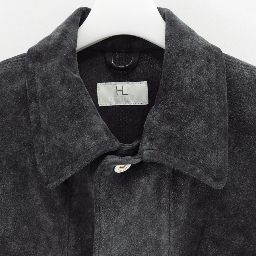 【HERILL/ヘリル】<br>Goat suede Railroad Chore Jacket <br>26-011-HL-8000-10