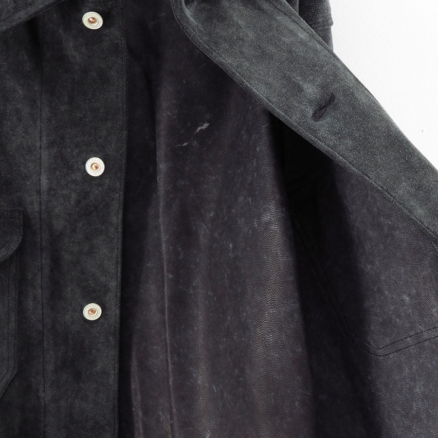 【HERILL/ヘリル】<br>Goat suede Railroad Chore Jacket <br>26-011-HL-8000-10